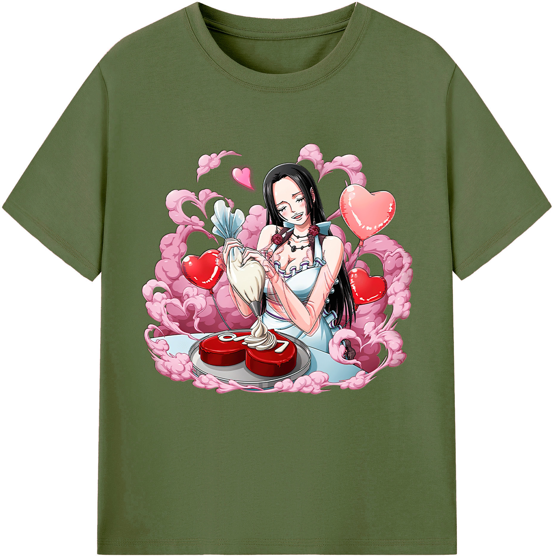 ワンピース ボア・ハンコック ONE PIECE Boa·Hancock 綿100％半袖Tシャツ（フロントプリント）